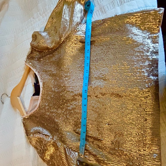 J. Crew Shimmering Gold Sequin Blouse - Picture 4 of 10